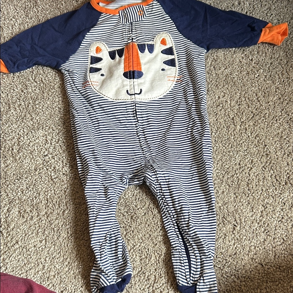 Striped Tiger Print Kids One Piece
